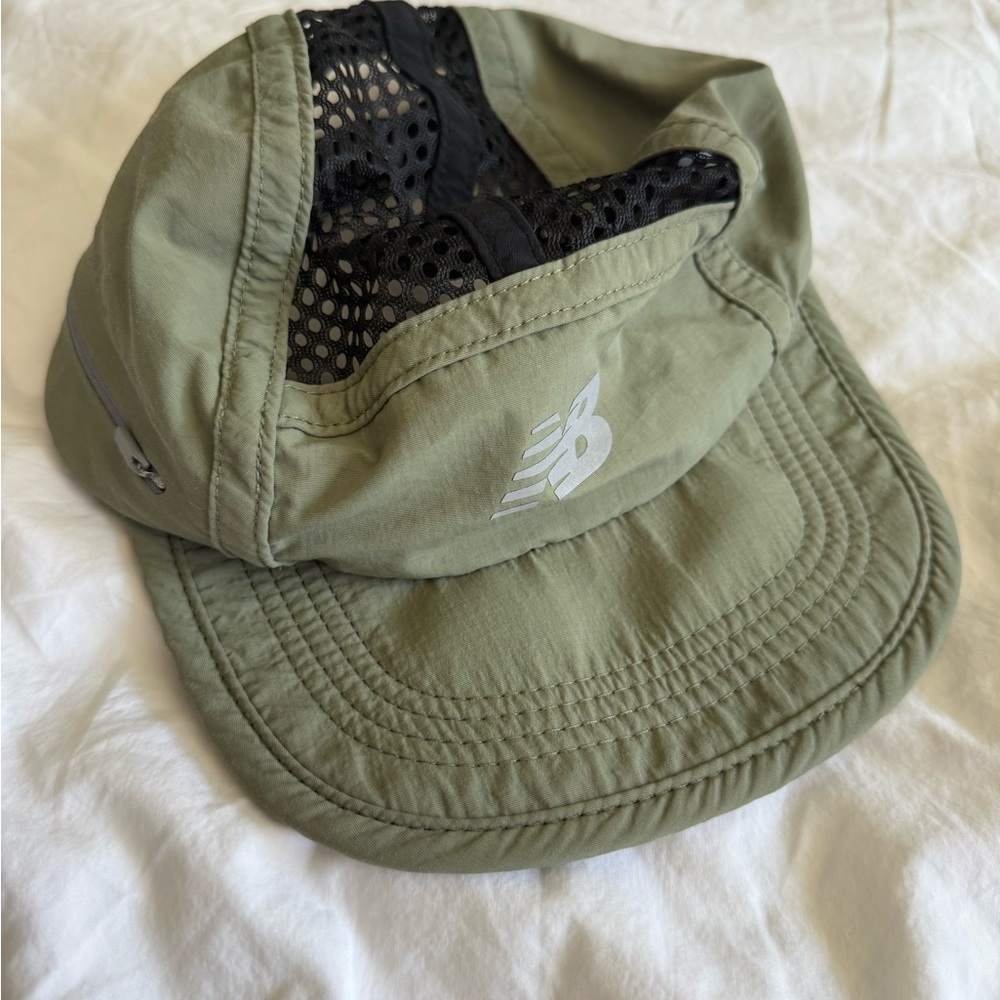 New Balance Sage Green Mesh Running Cap